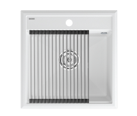 Комплект: Мойка STEPIA 50 + ролл-мат STEP PM115051-WH+R375-BS